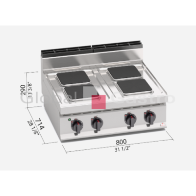 Elektrický sporák Bertos E7PQ4B | Bertos 117097065